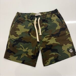 Made in LA Green Camo Drawstring Sweat Shorts | Made in USA Streetwear